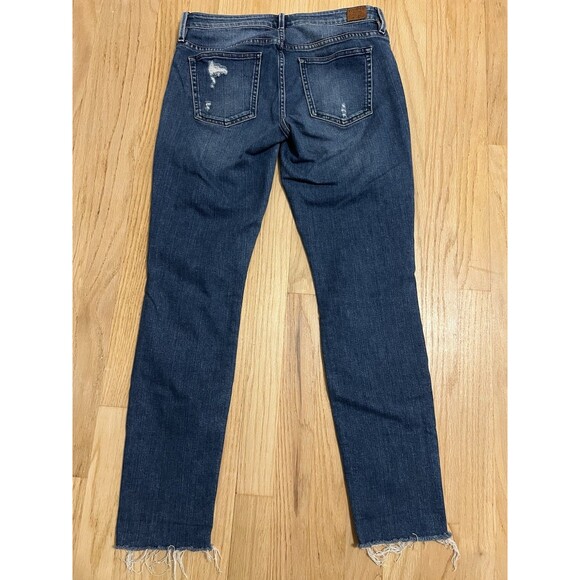 Women's Guess Skinny Jeans Distressed Raw Frayed Hem Stretch Size 29 - Picture 4 of 5